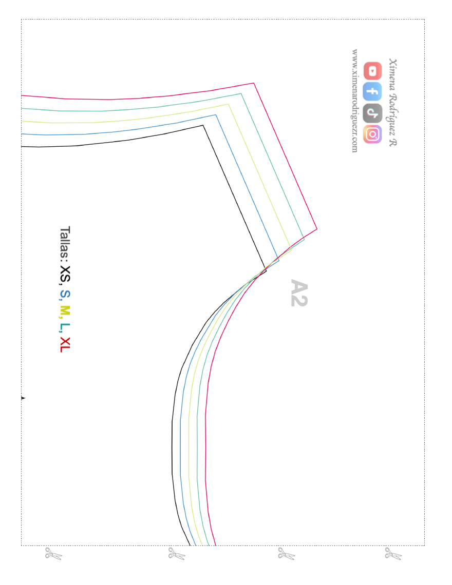 Molde Chaleco Dama PDF (Tallas XS,S,M,L,XL)